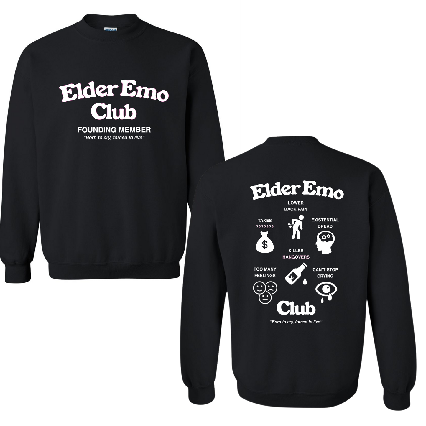 ELDER EMO CLUB CREWNECK