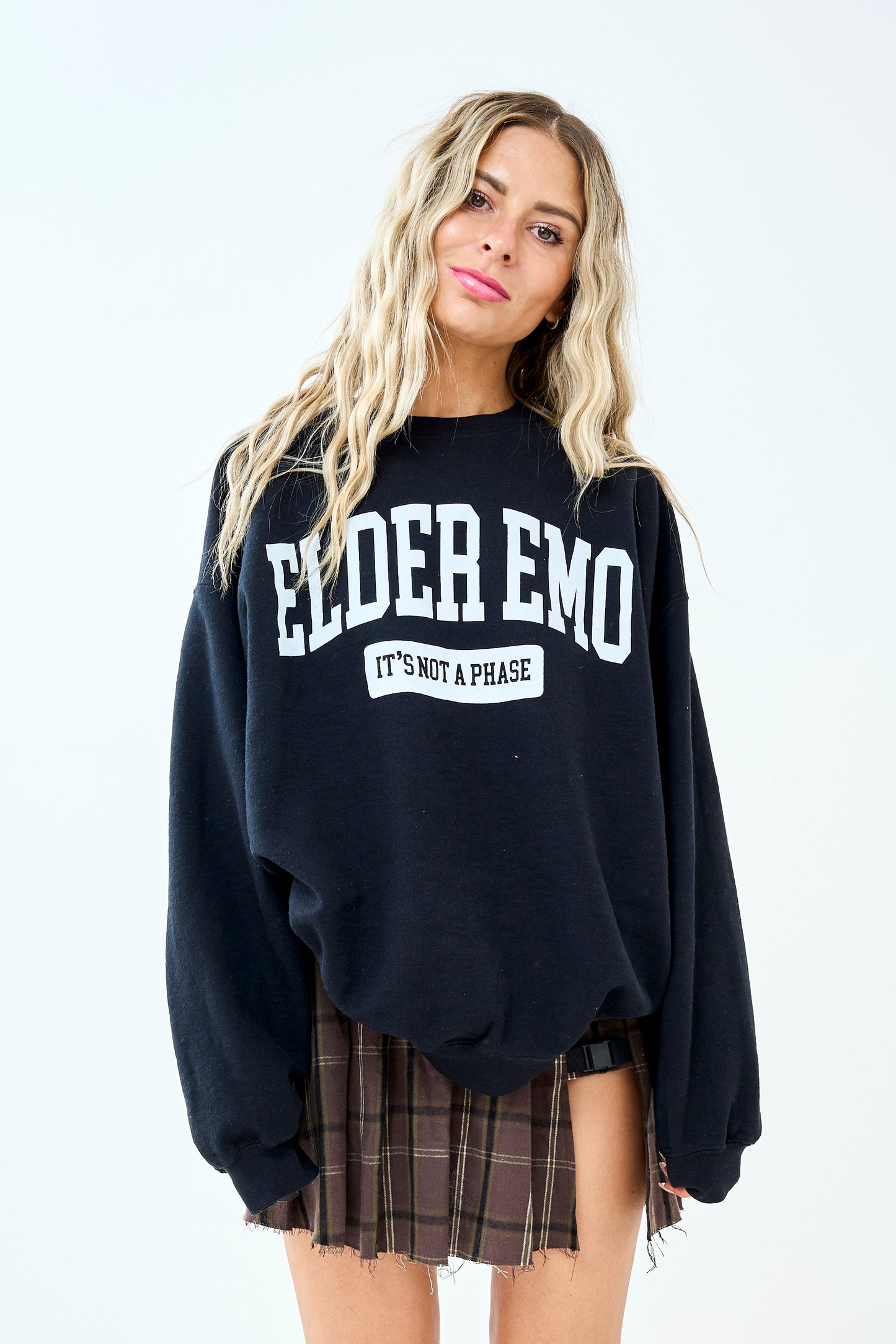 Athletic Elder Emo Crewneck (Black)