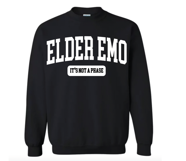 Athletic Elder Emo Crewneck (Black)