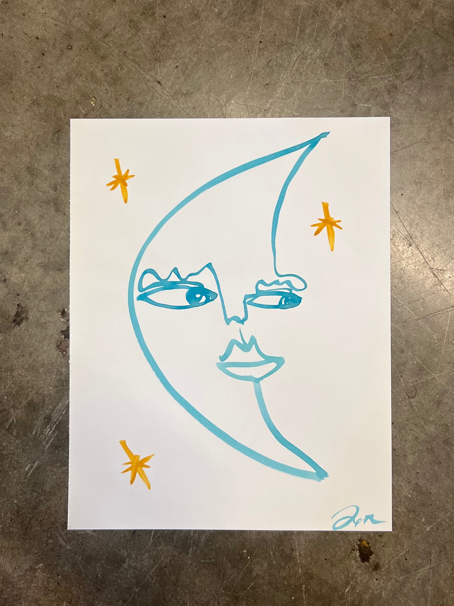 Moon Painting 11x14